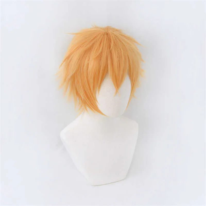 Chainsaw Man Denji Wig Cosplay Costume Golden Short Heat Resistant  Synthetic Hair Halloween Y0913 From 23,96 €